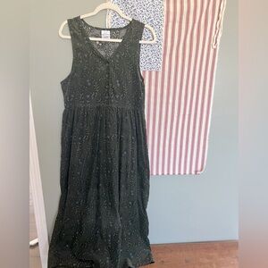 Bobbie Brooks Green Floral Maxi Dress